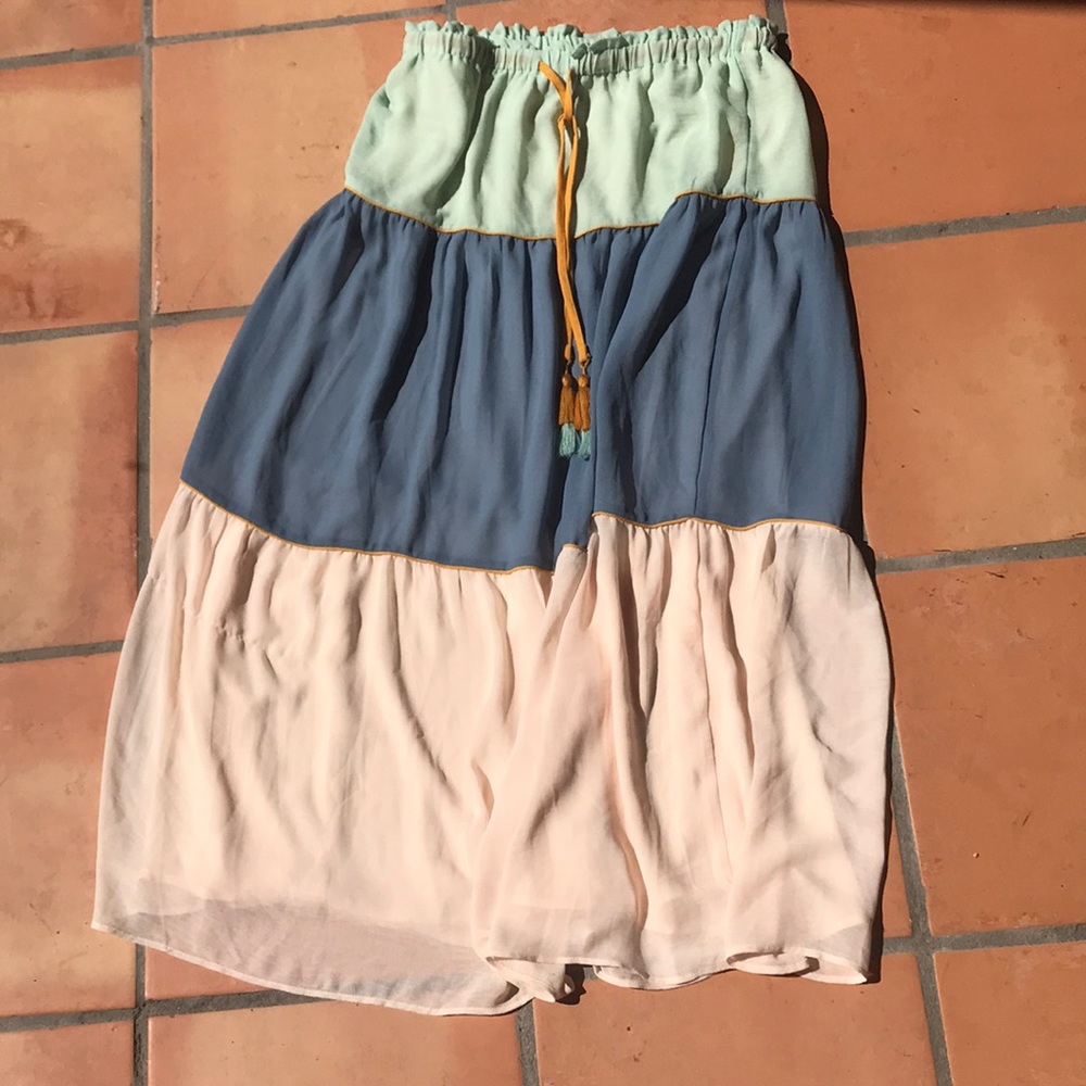 Multi color long skirt